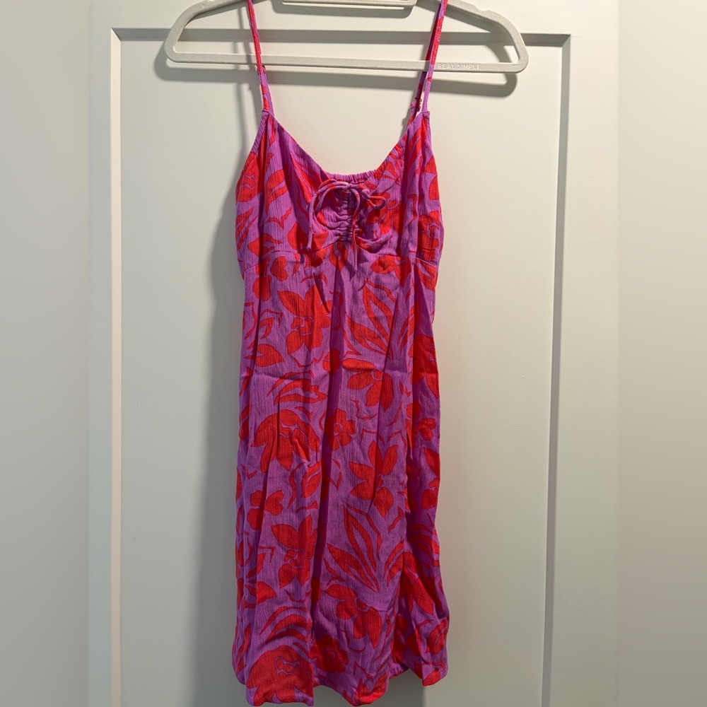 Billabong Pink and Red Floral Slip Dress